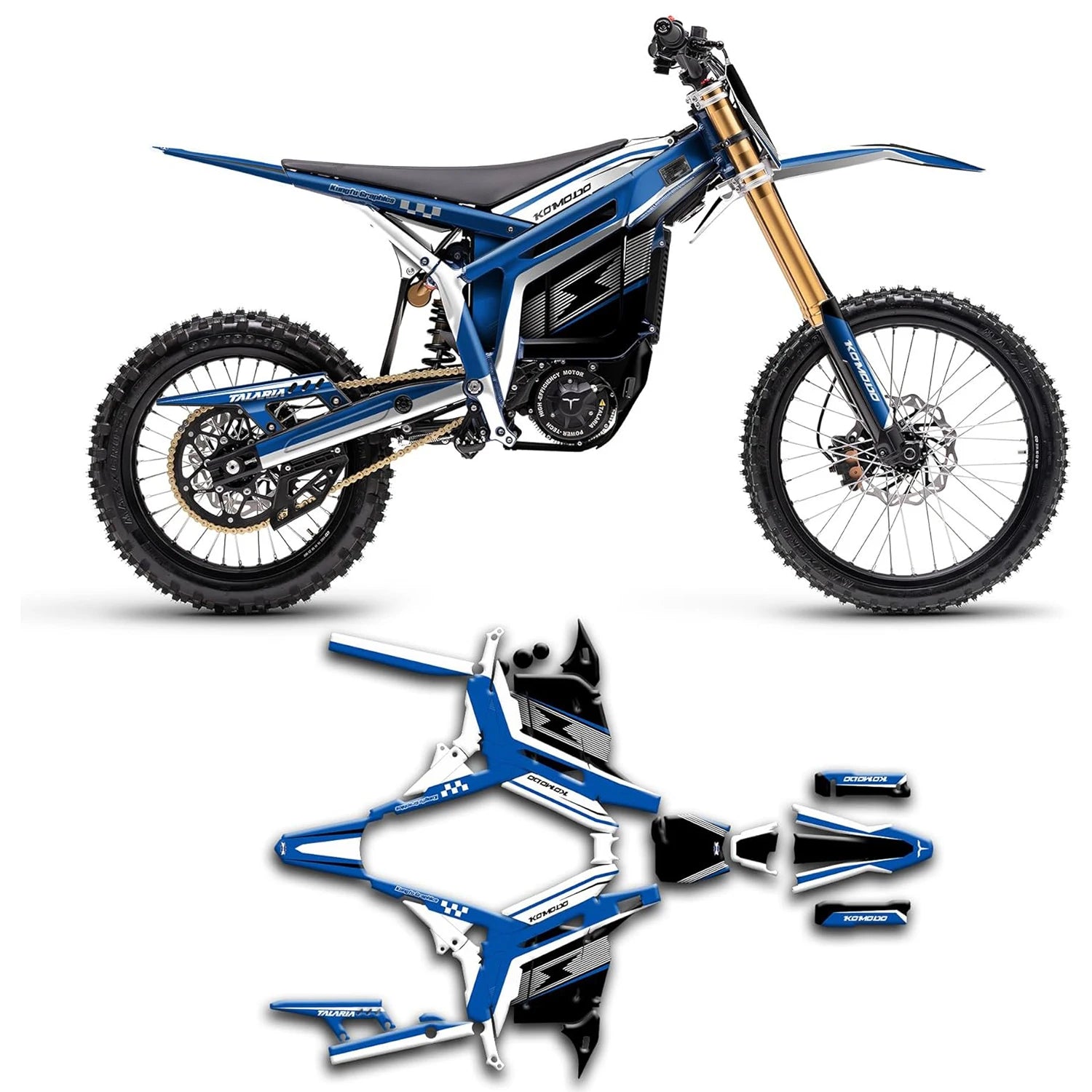 Electric Dirt bike Talaria Komodo Graphics  scratch protection stickers