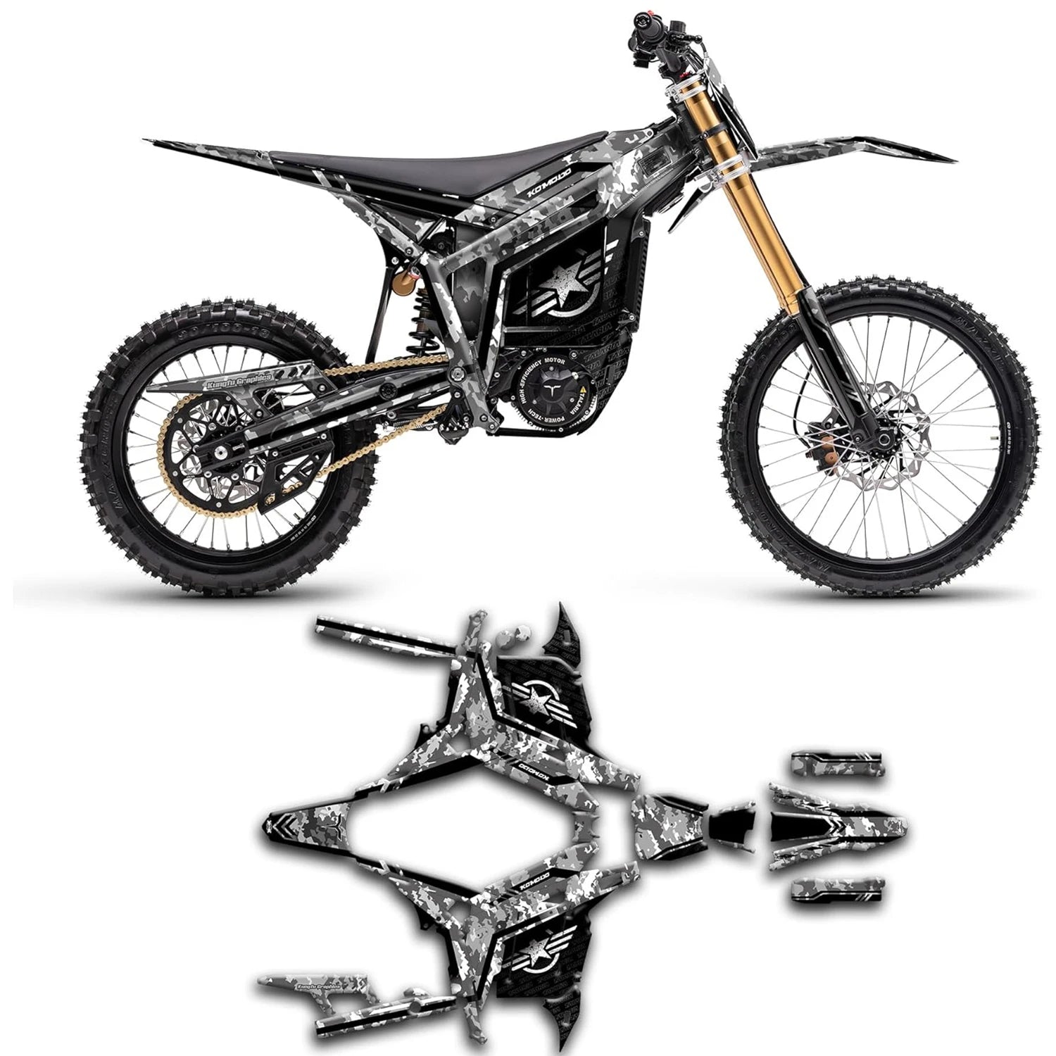 Electric Dirt bike Talaria Komodo Graphics  scratch protection stickers