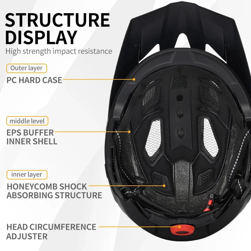 Casque de moto sans visière modulable